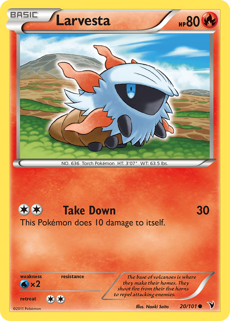 Larvesta Pokémon card
