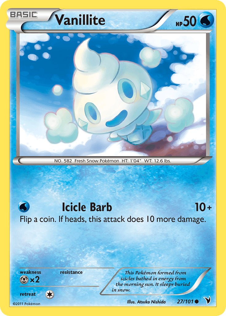 Vanillite Pokémon card