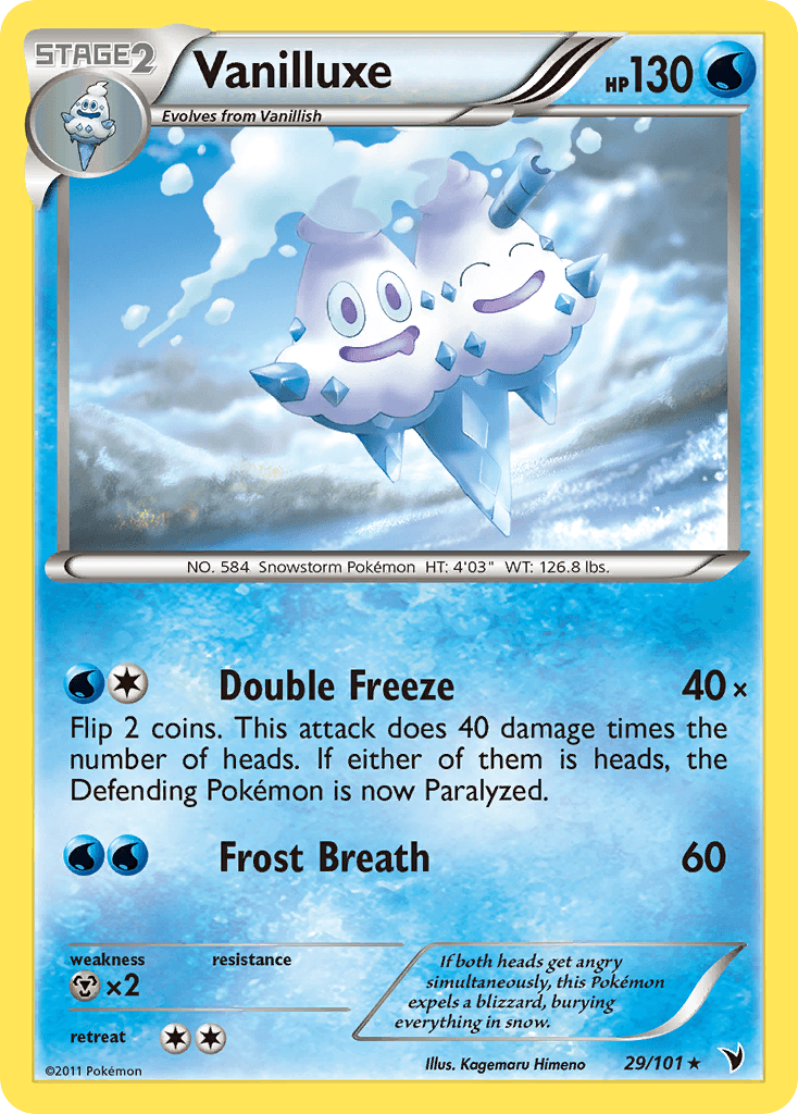 Vanilluxe Pokémon card
