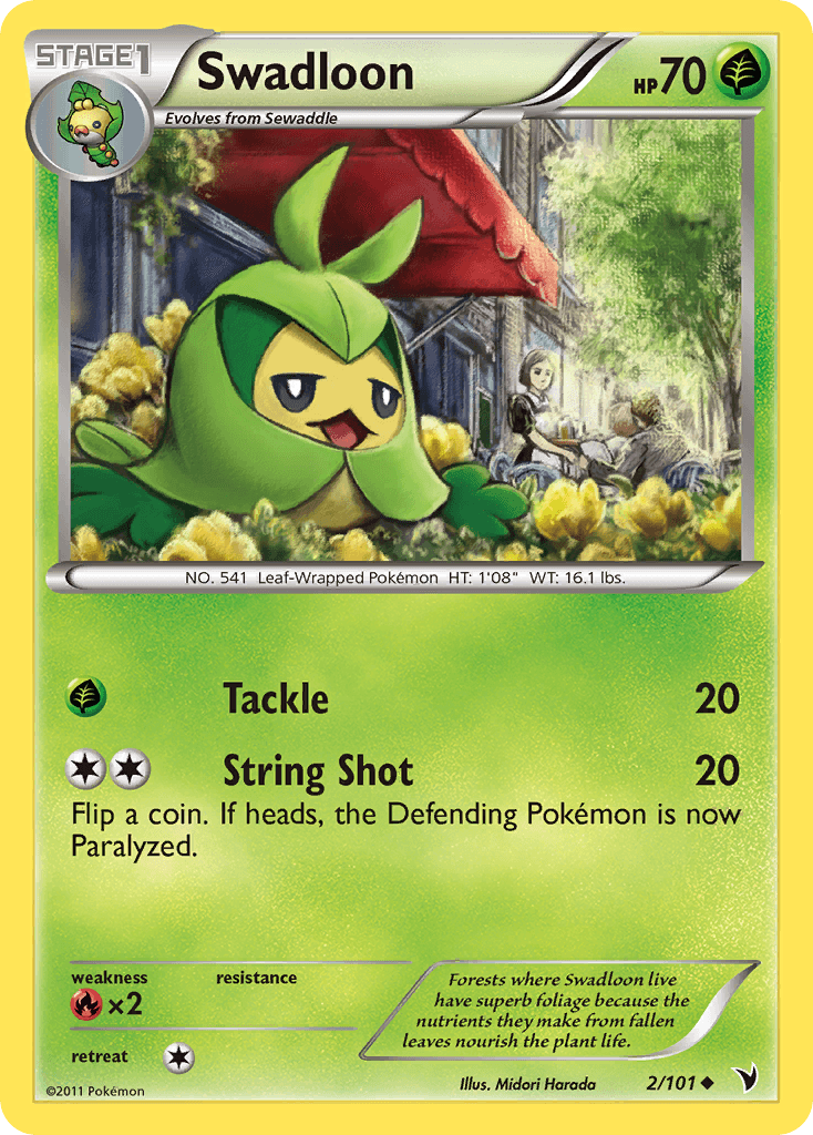 Swadloon Pokémon card