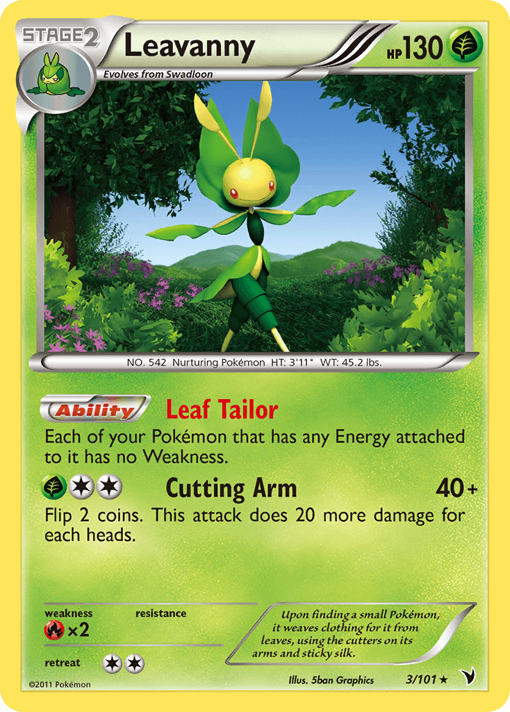 Leavanny Pokémon card
