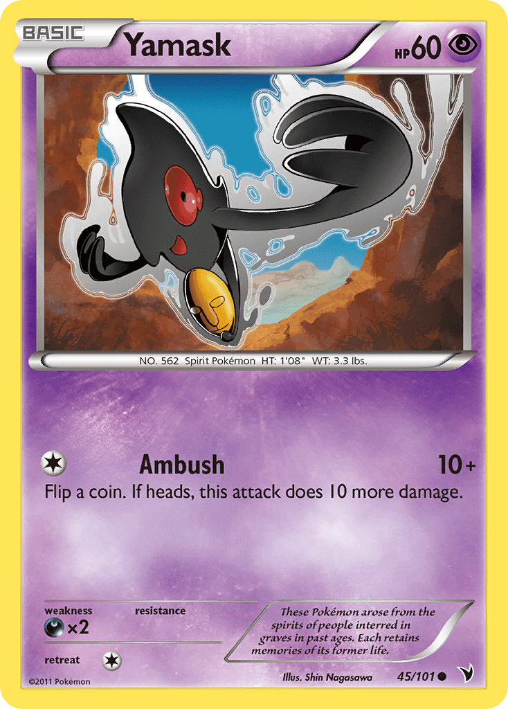 Yamask Pokémon card