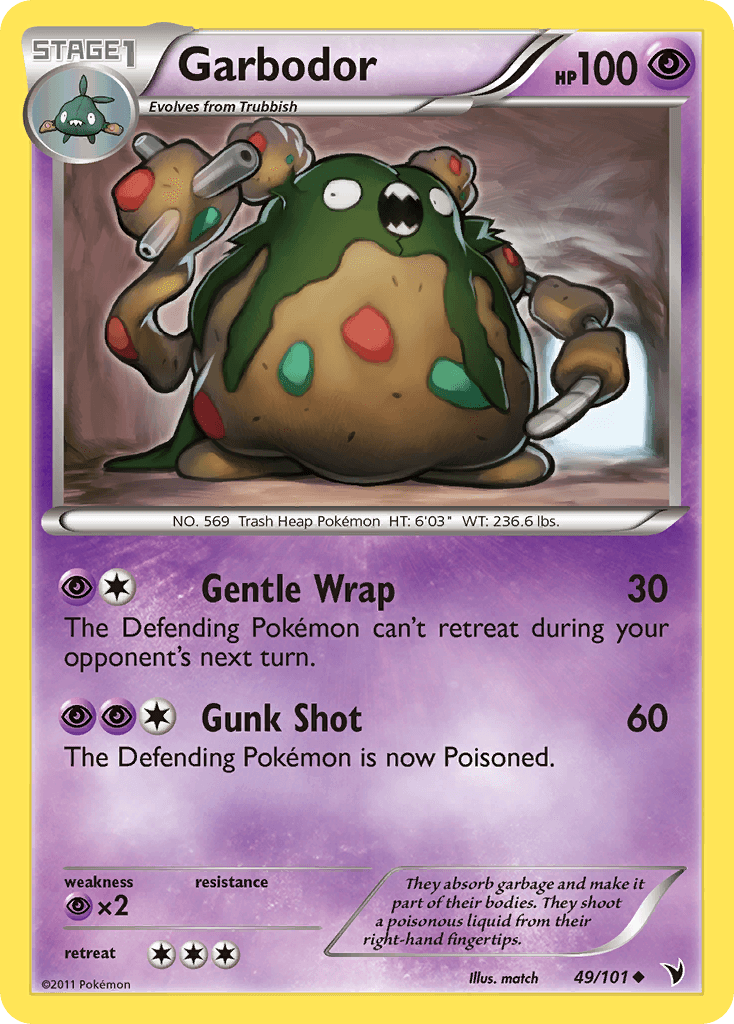 Garbodor Pokémon card