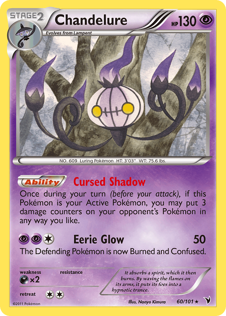 Chandelure Pokémon card