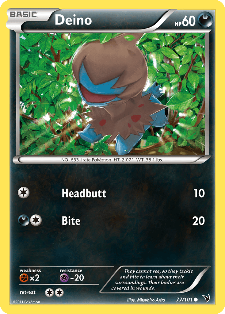 Deino Pokémon card