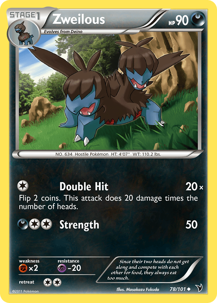Zweilous Pokémon card