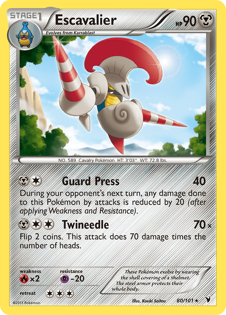 Escavalier Pokémon card