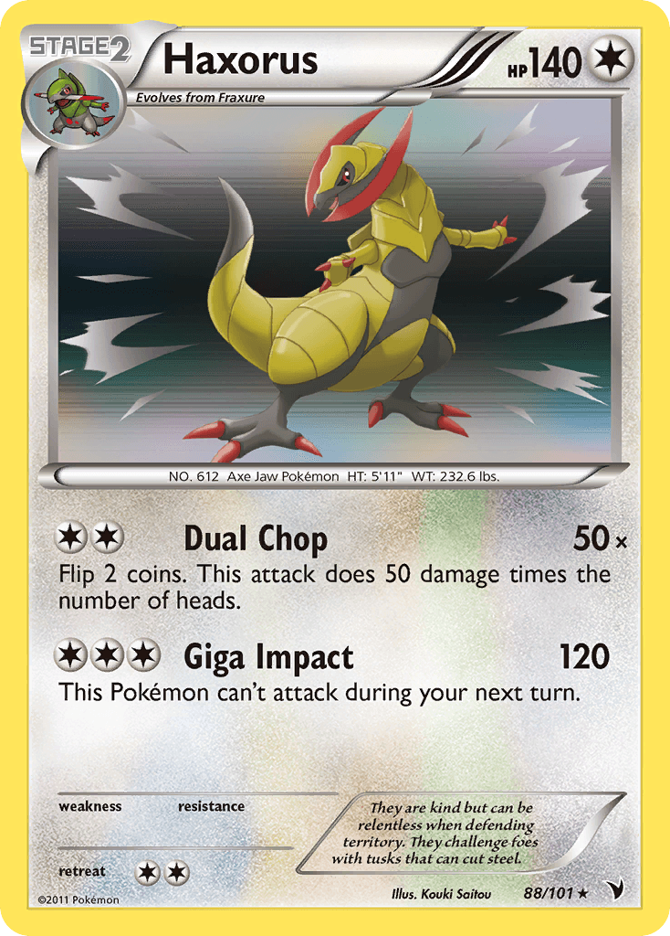 Haxorus Pokémon card
