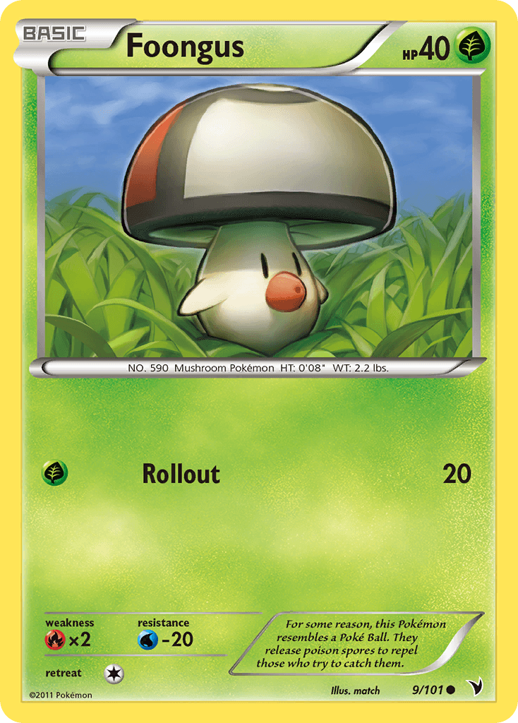 Foongus Pokémon card