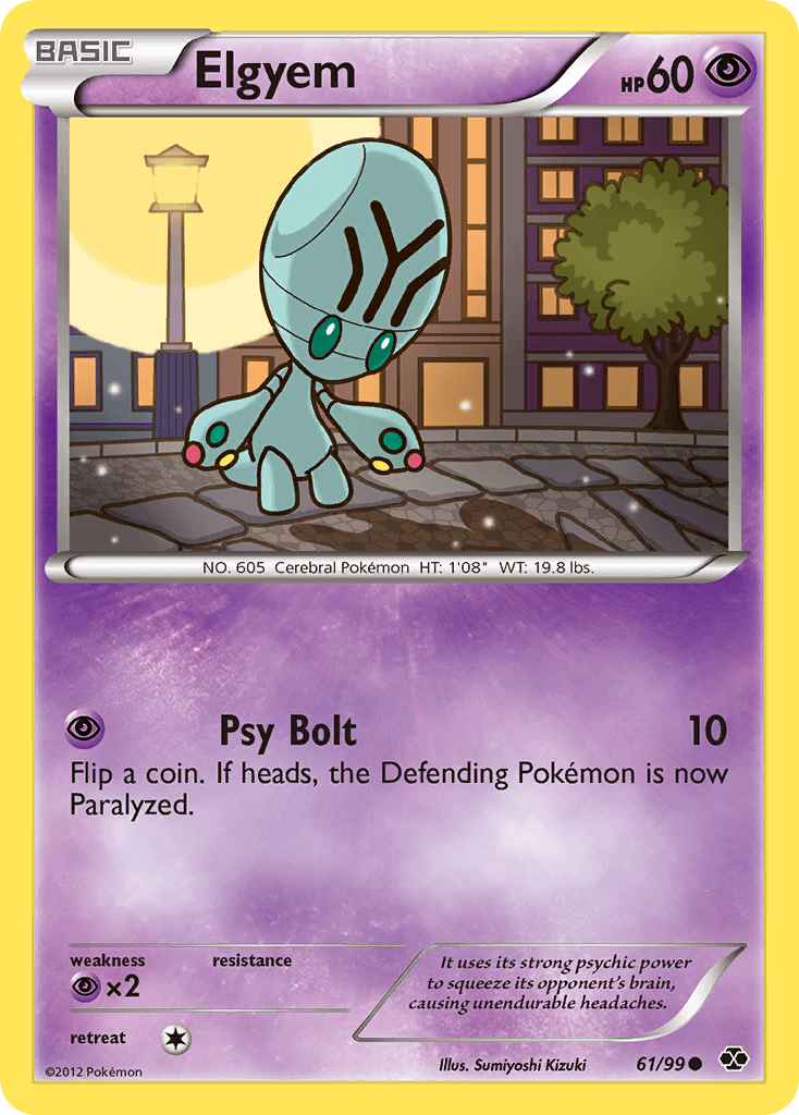 Elgyem Pokémon card