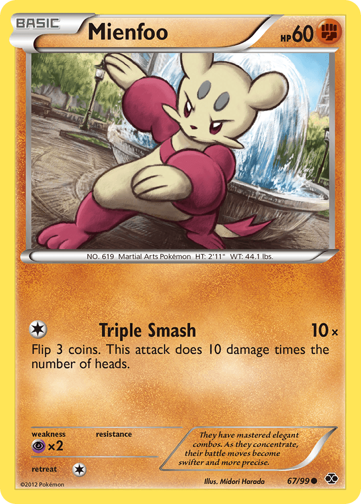 Mienfoo Pokémon card