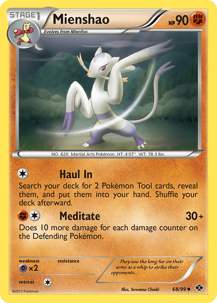 Mienshao Pokémon card