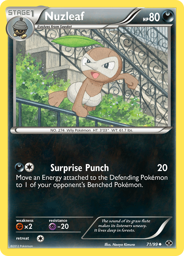 Nuzleaf Pokémon card