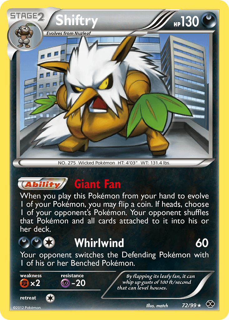 Shiftry Pokémon card