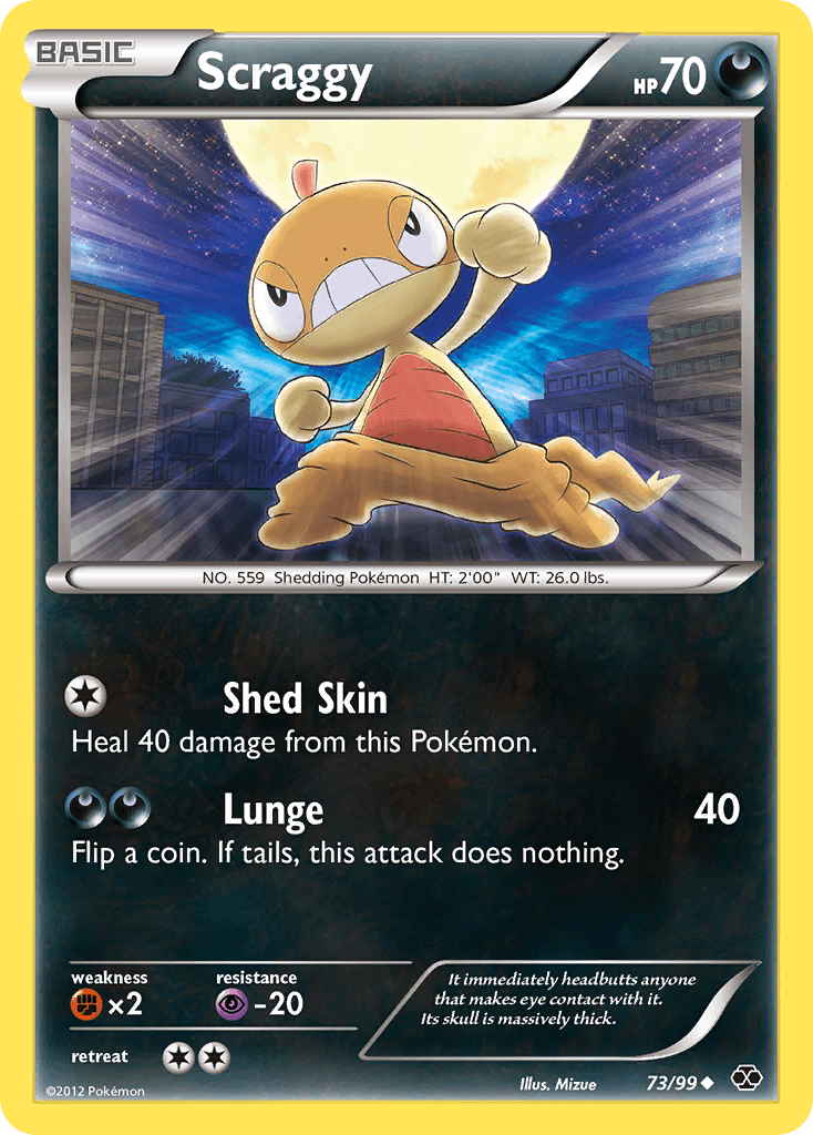 Scraggy Pokémon card