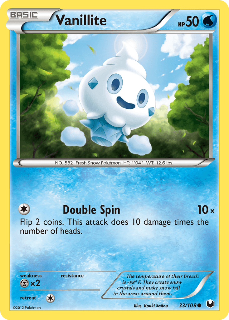 Vanillite Pokémon card