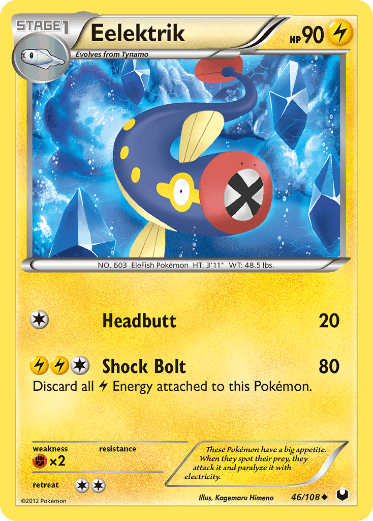 Eelektrik Pokémon card