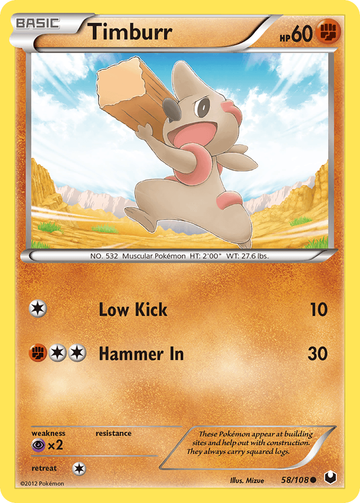 Timburr Pokémon card