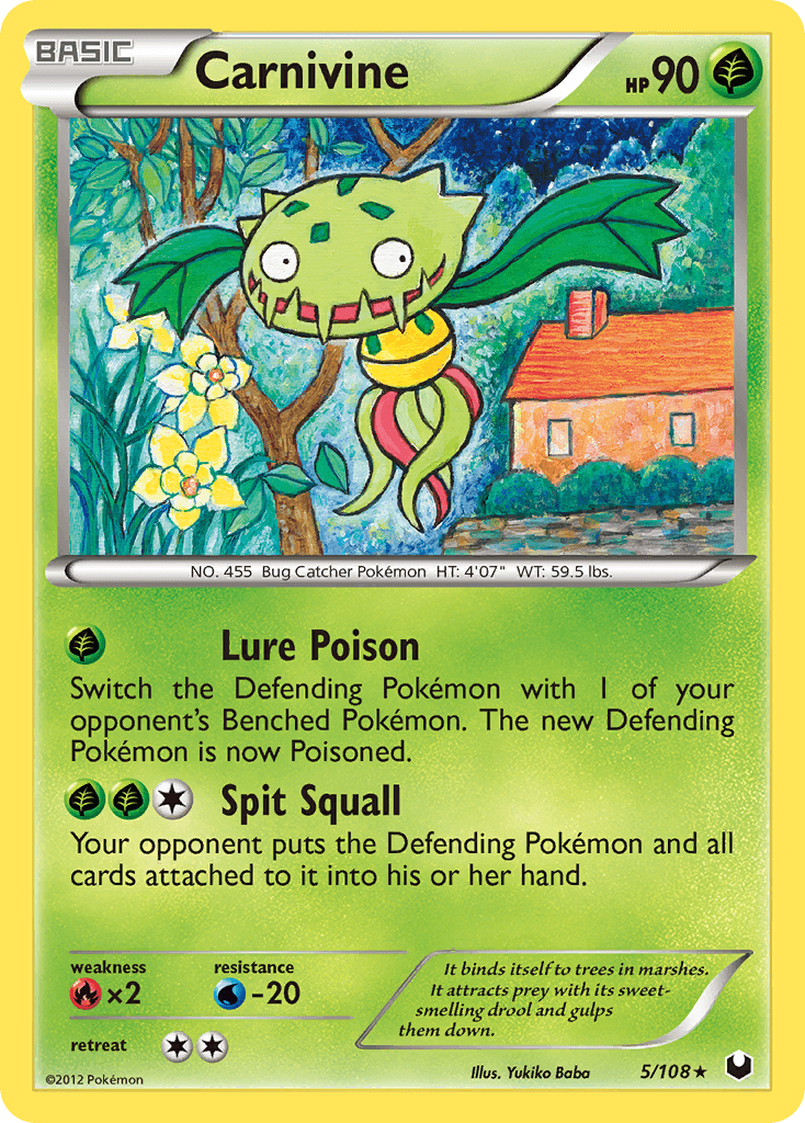 Carnivine Pokémon card