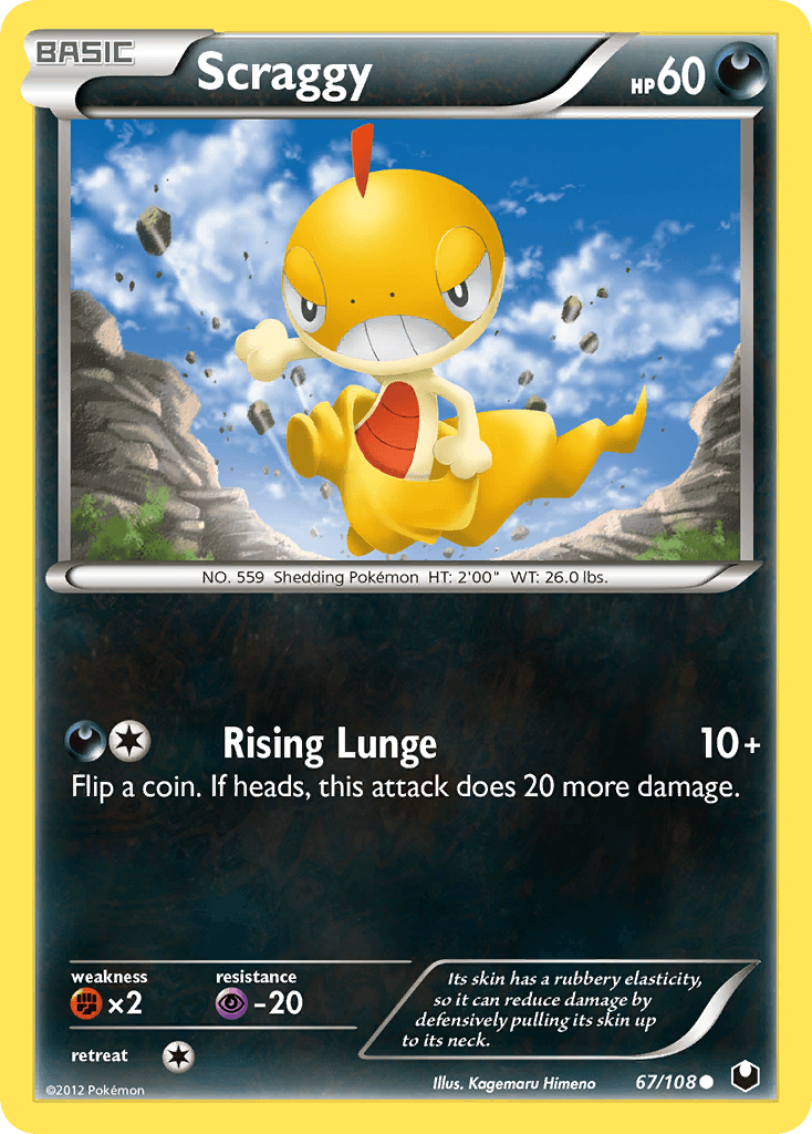 Scraggy Pokémon card