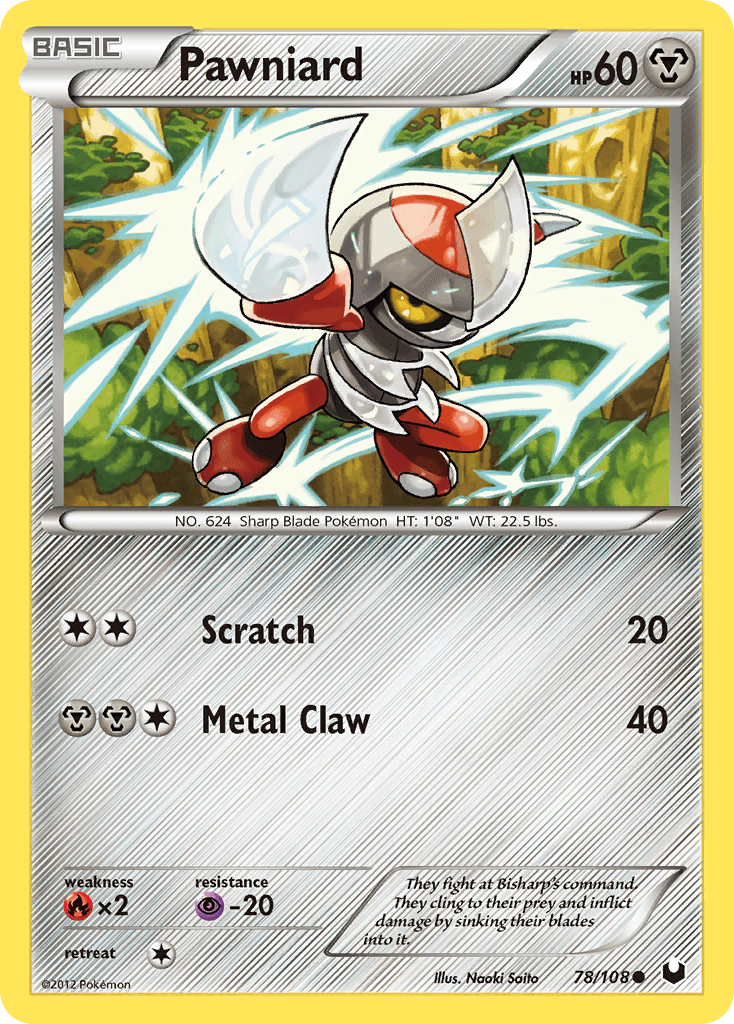 Pawniard Pokémon card