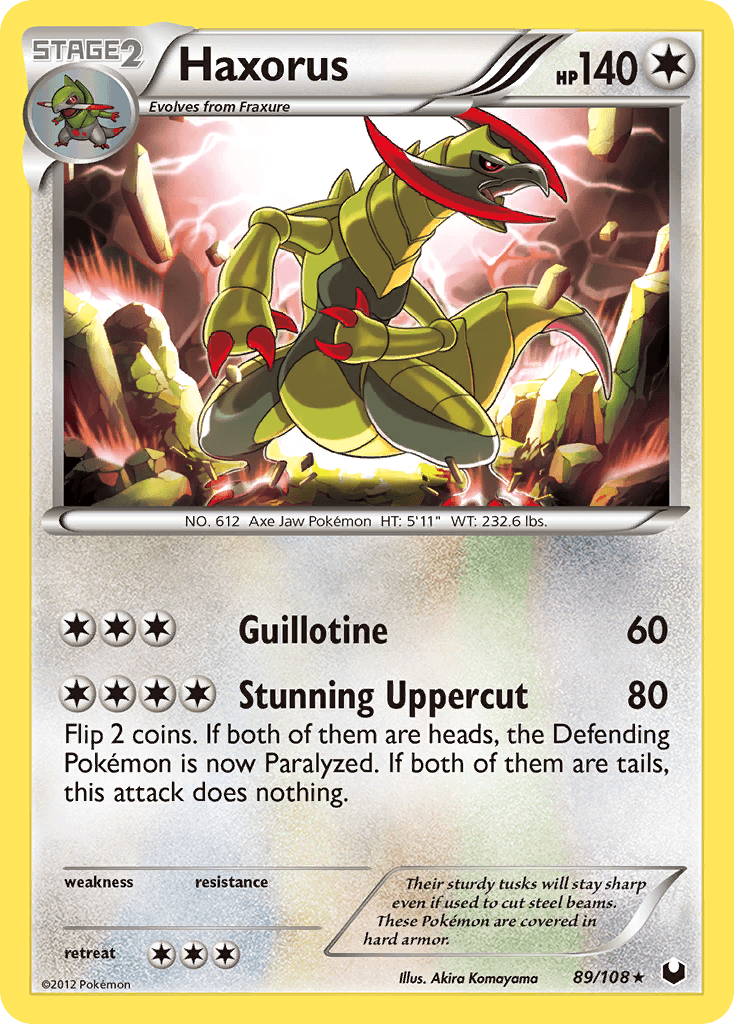 Haxorus Pokémon card