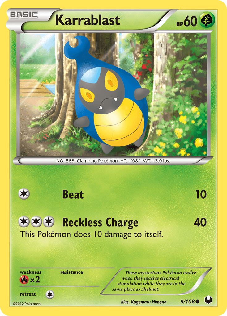 Karrablast Pokémon card