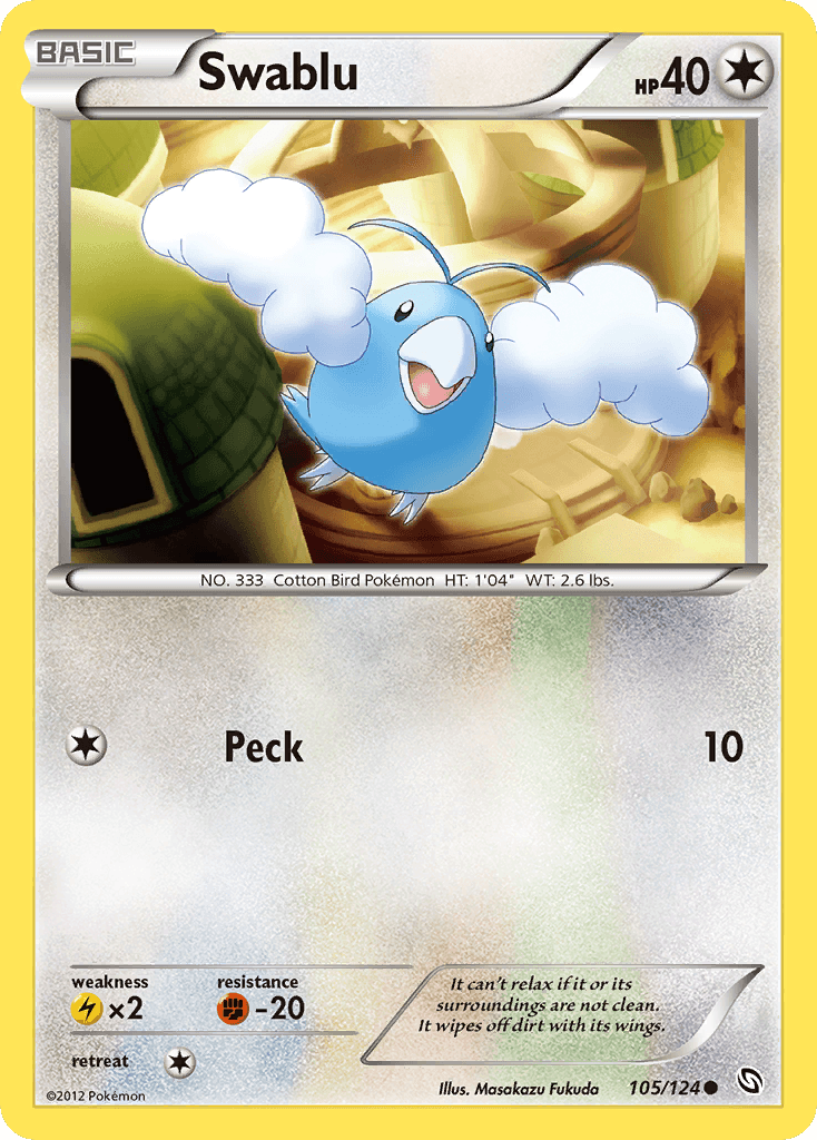 Swablu Pokémon card