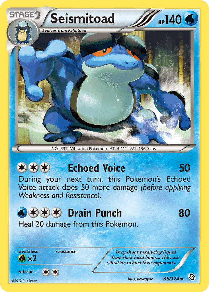 Seismitoad Pokémon card