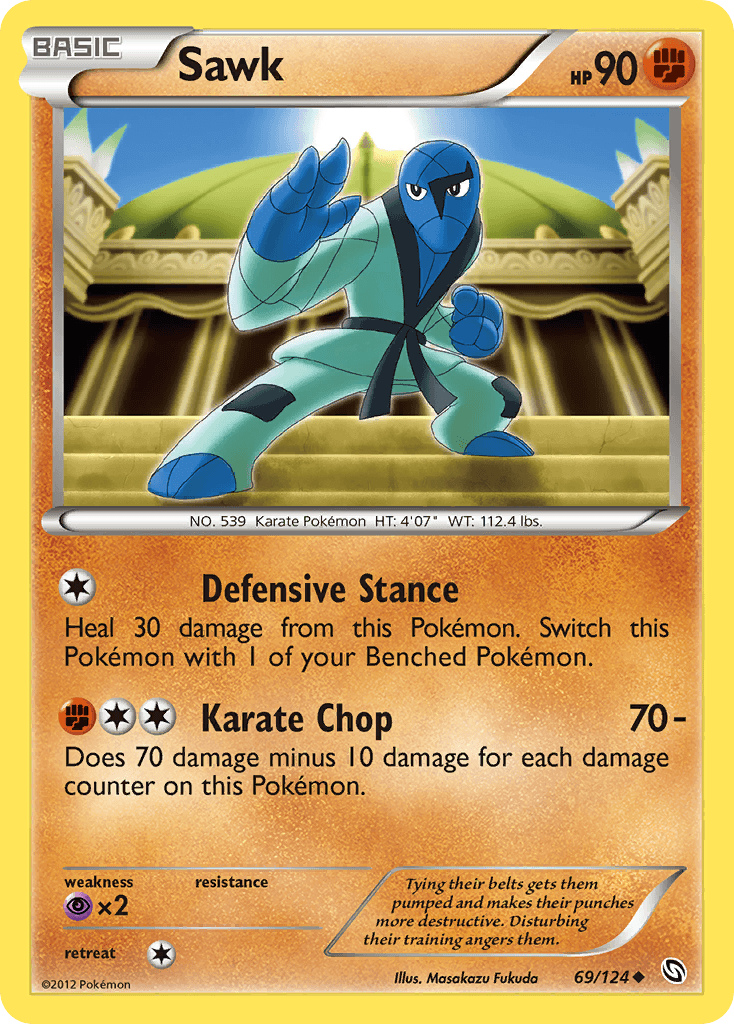 Sawk Pokémon card