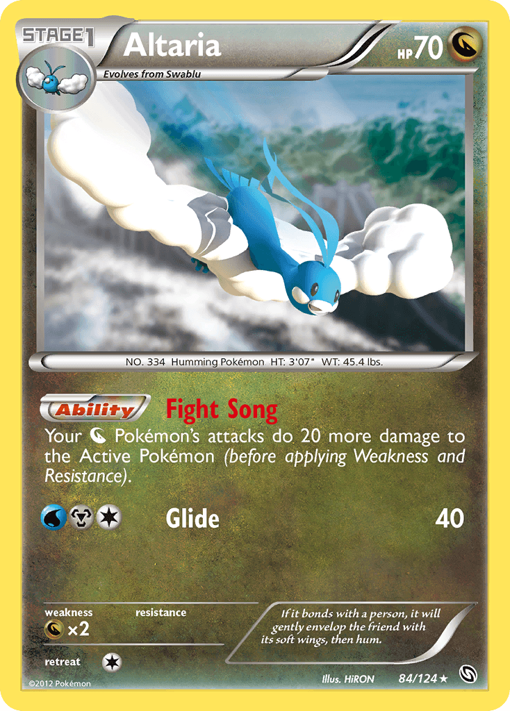 Altaria Pokémon card