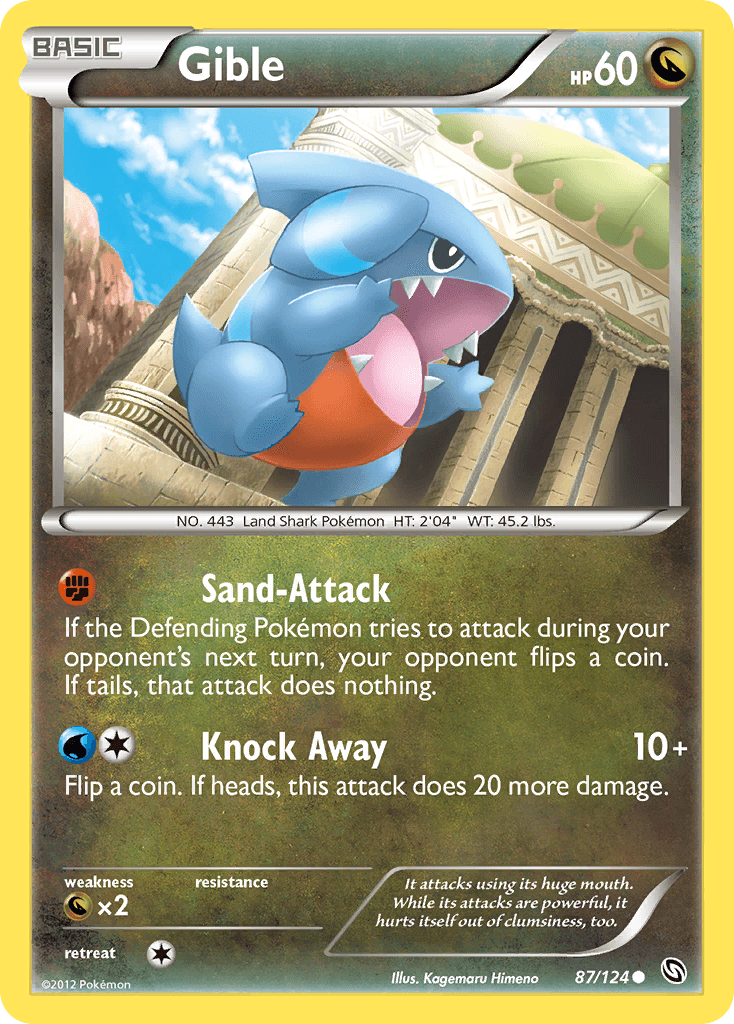 Gible Pokémon card