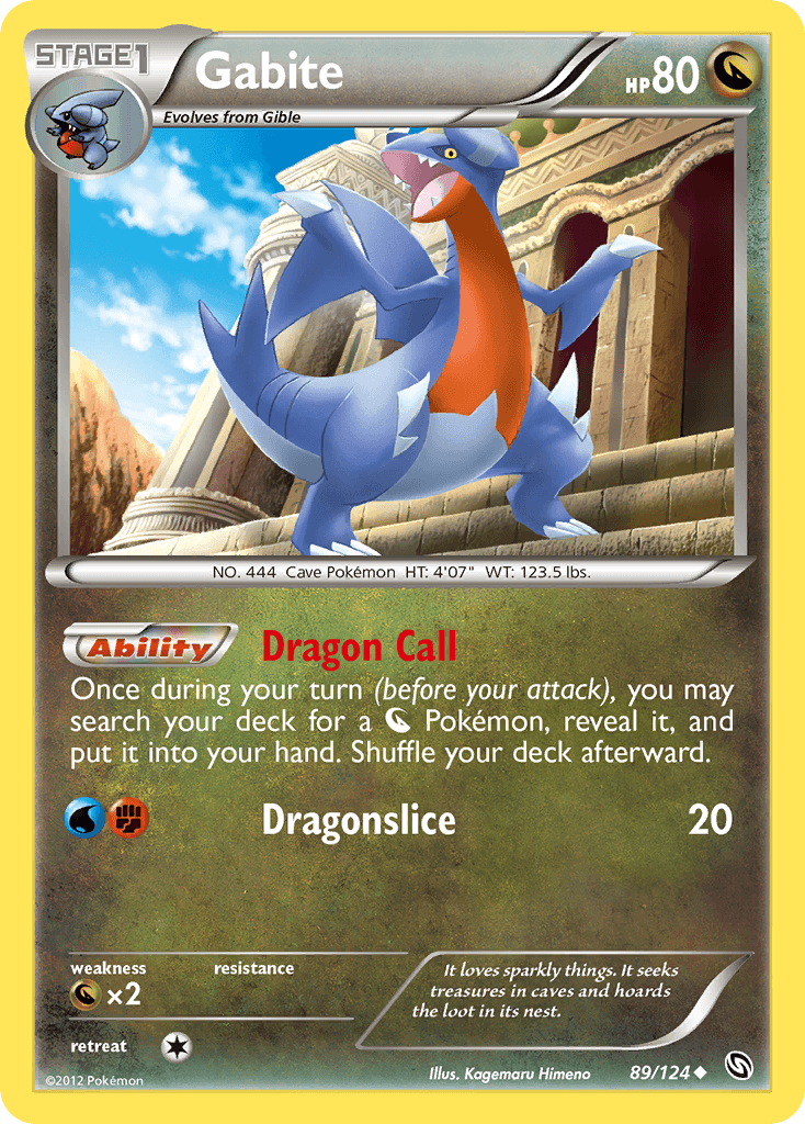 Gabite Pokémon card