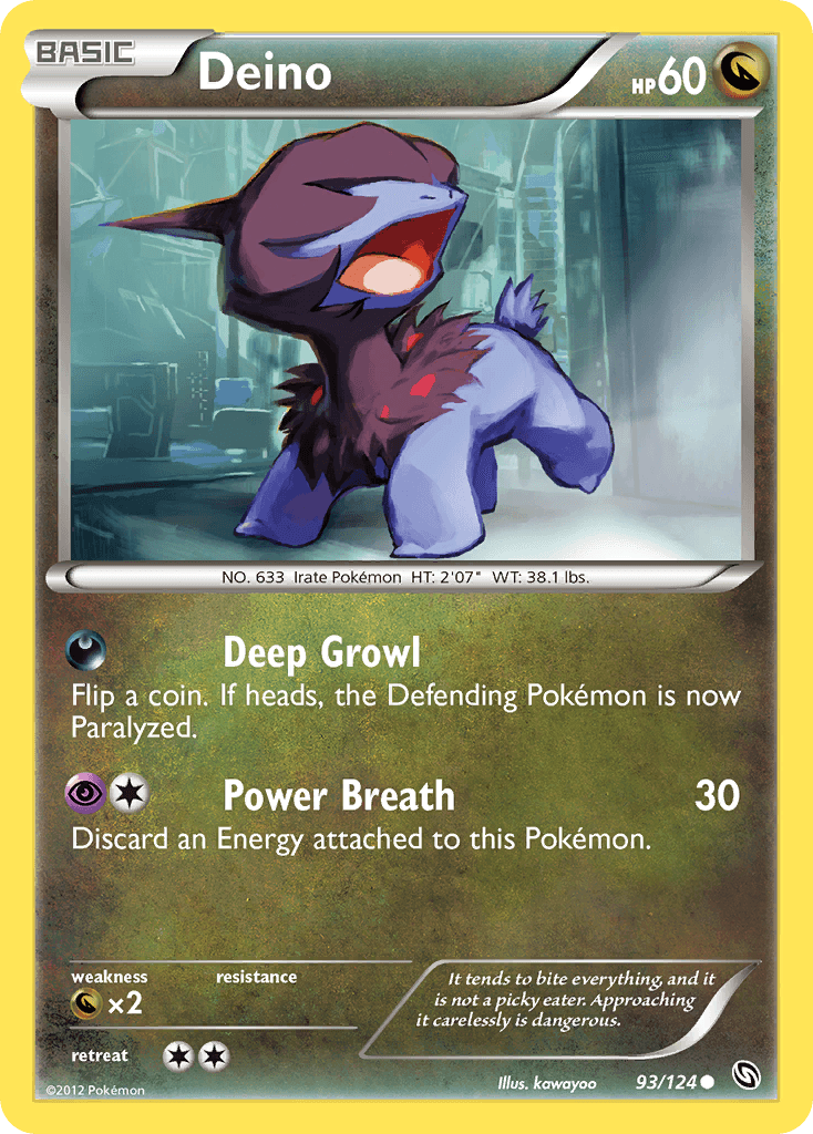 Deino Pokémon card