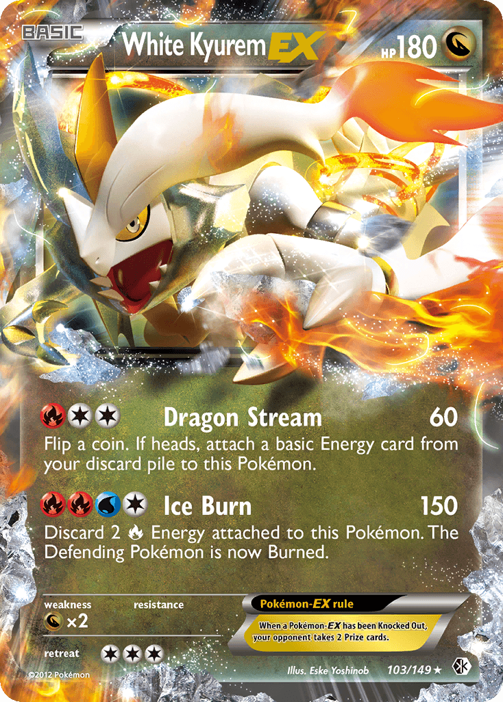 White Kyurem-EX Pokémon card