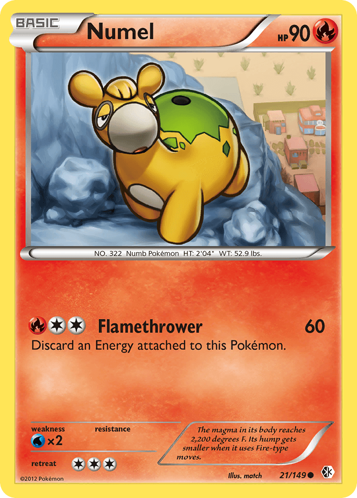 Numel Pokémon card
