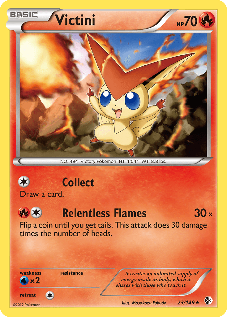 Victini Pokémon card
