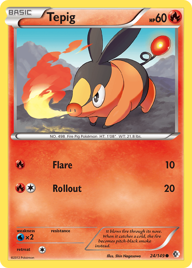 Tepig Pokémon card