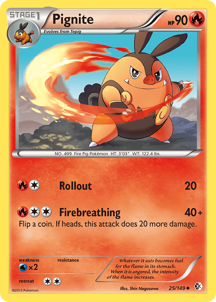 Pignite Pokémon card