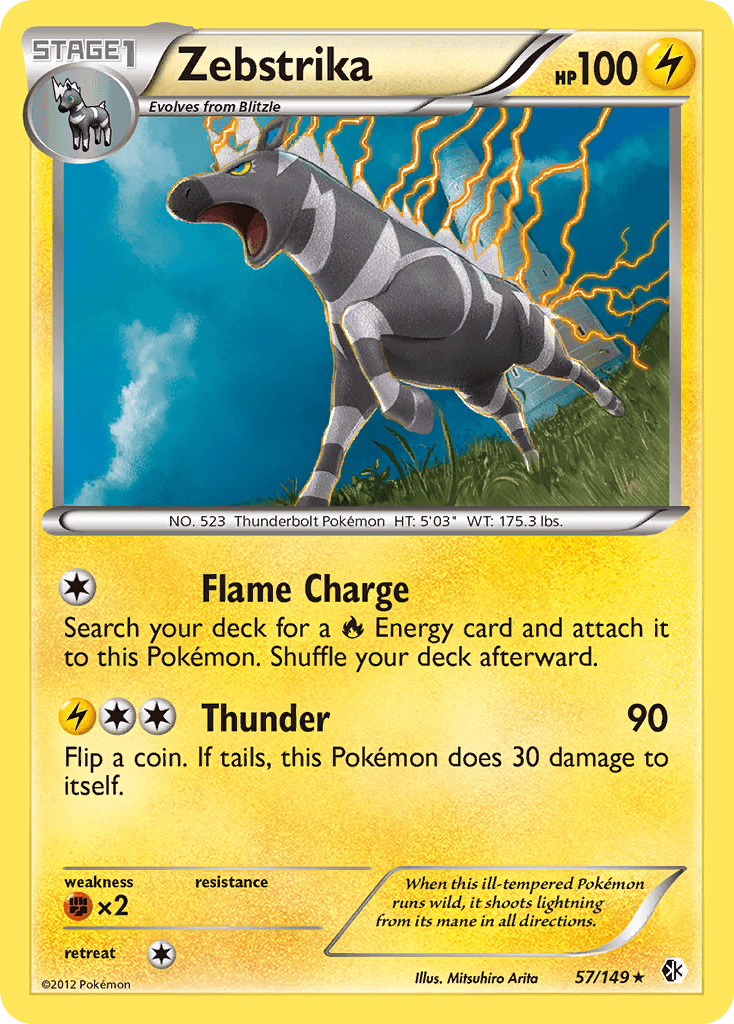 Zebstrika Pokémon card