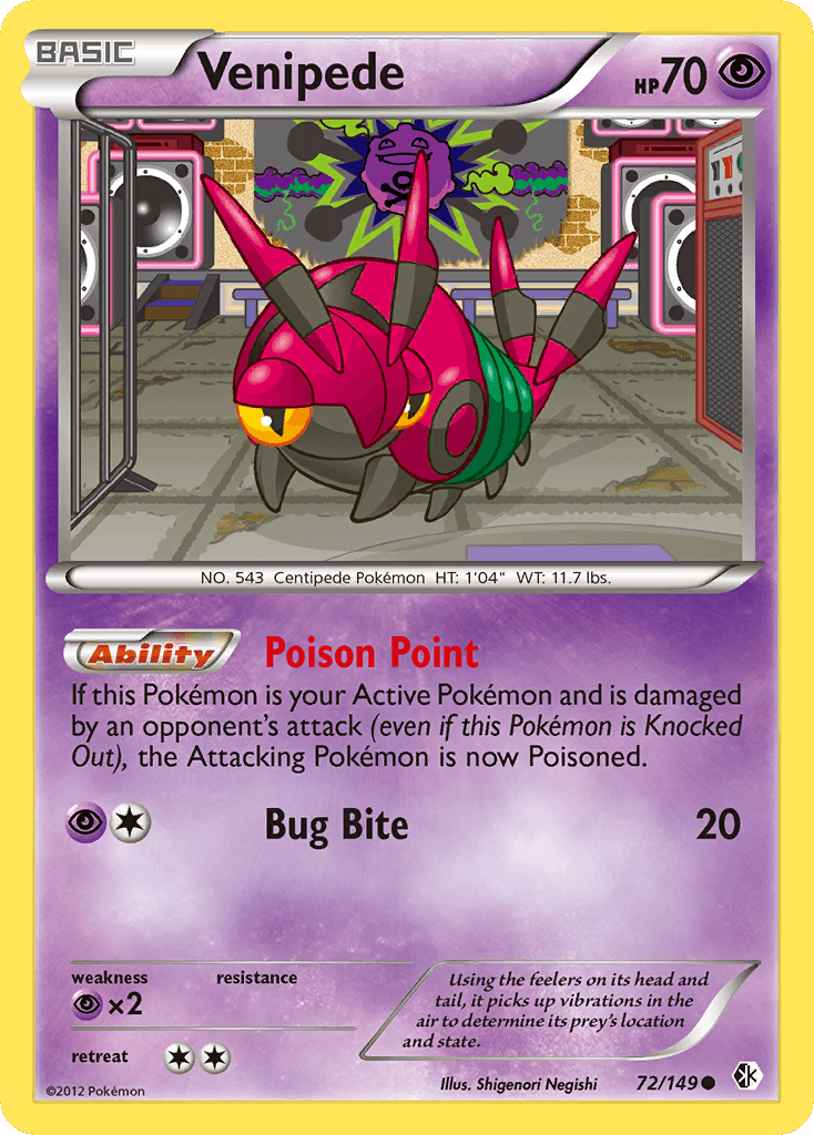Venipede Pokémon card