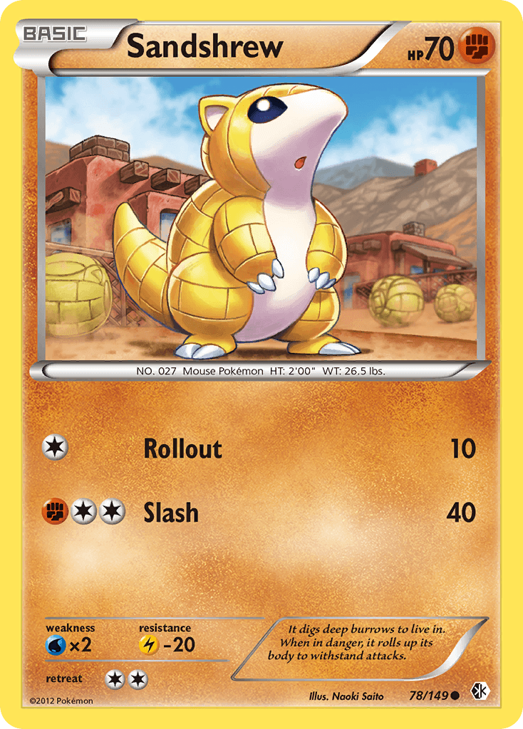 Sandshrew Pokémon card