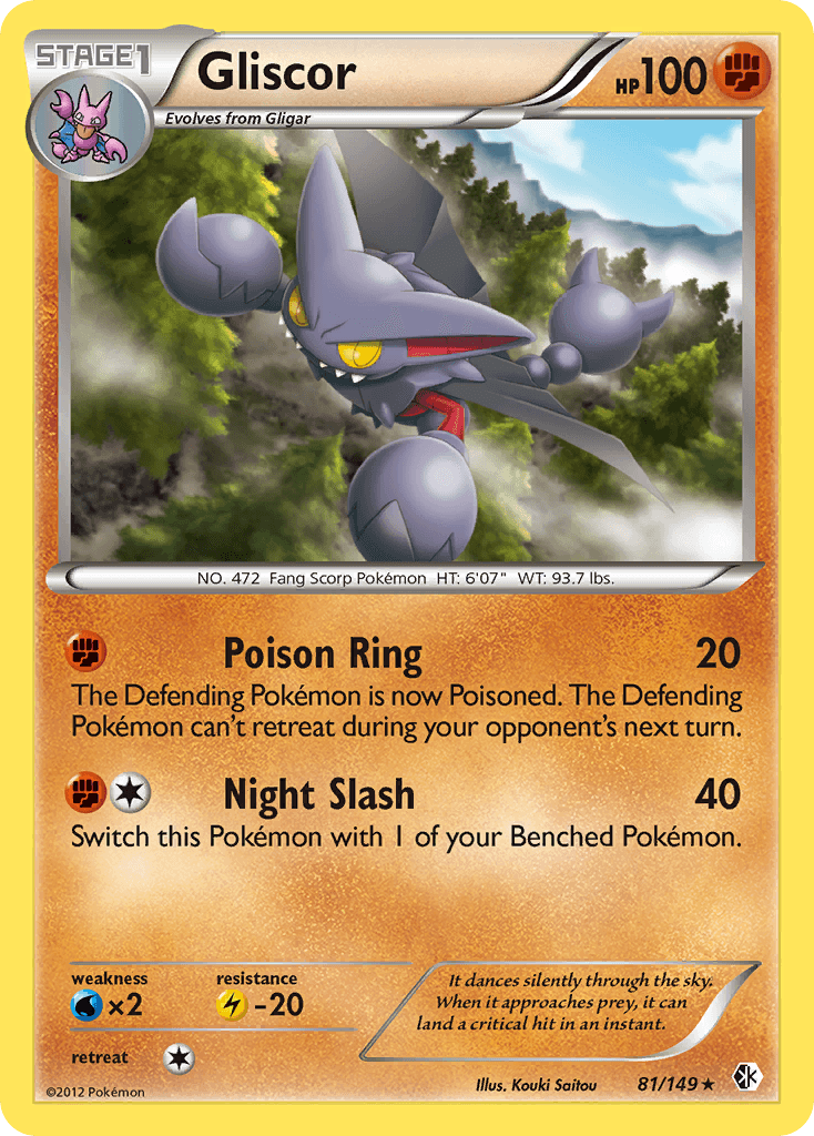 Gliscor Pokémon card
