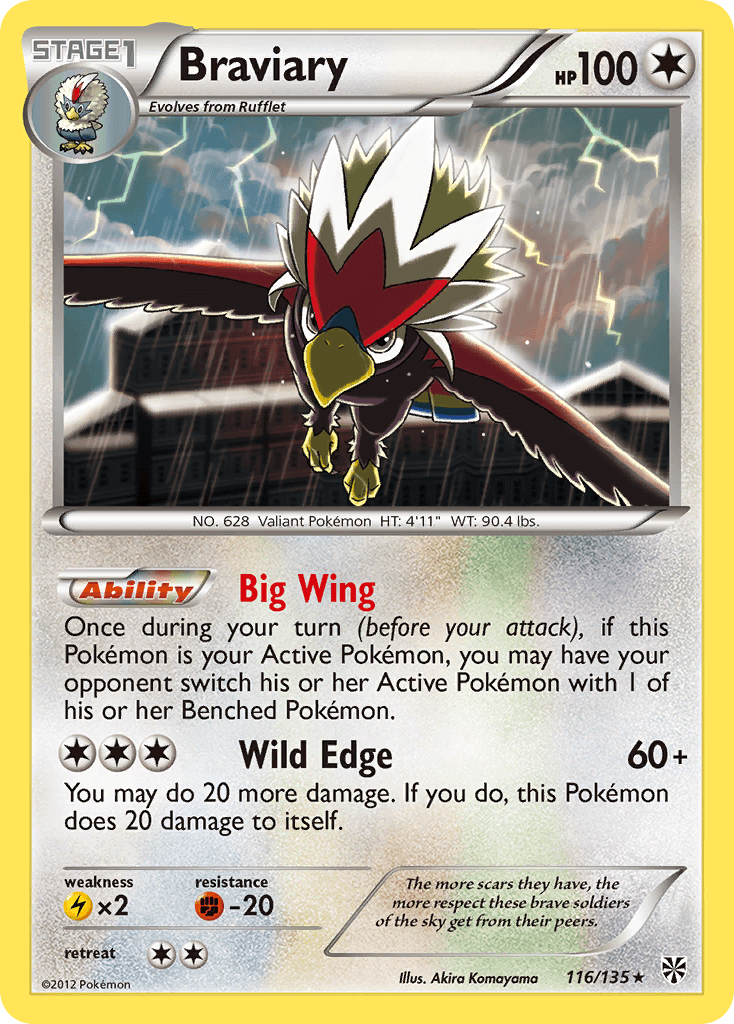 Braviary Pokémon card