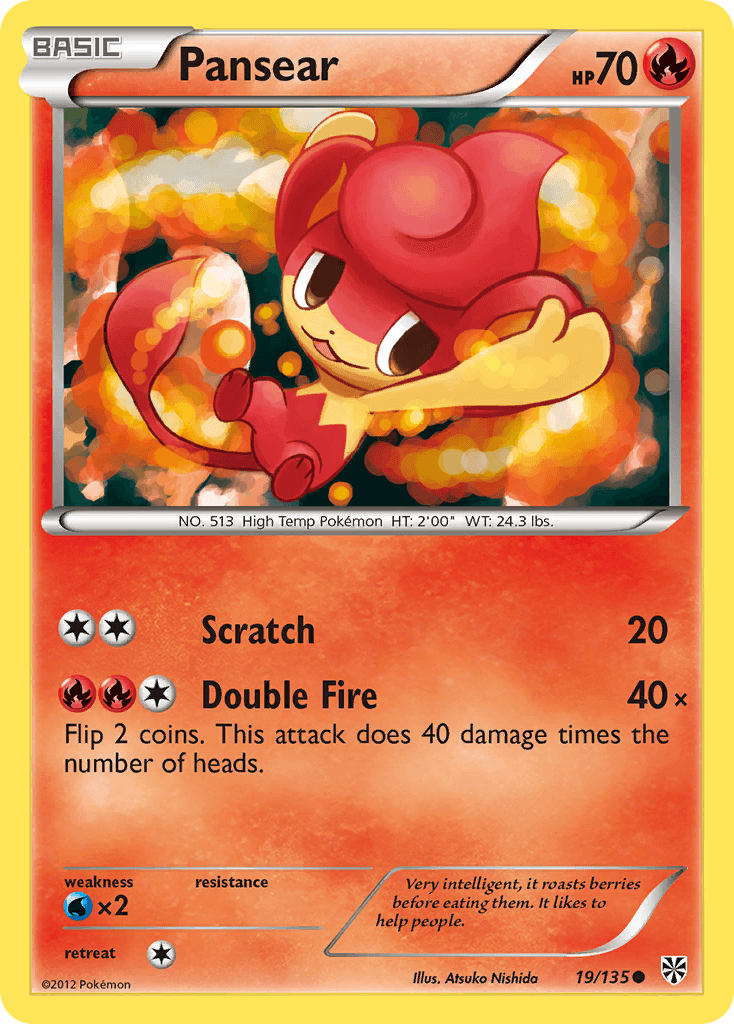Pansear Pokémon card