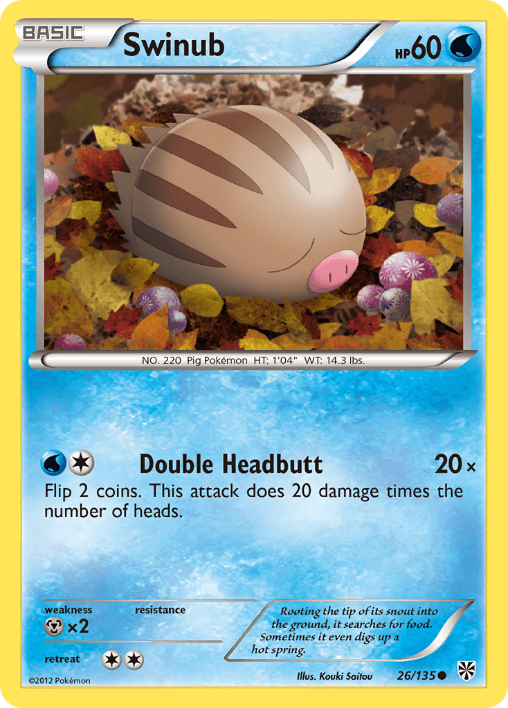 Swinub Pokémon card