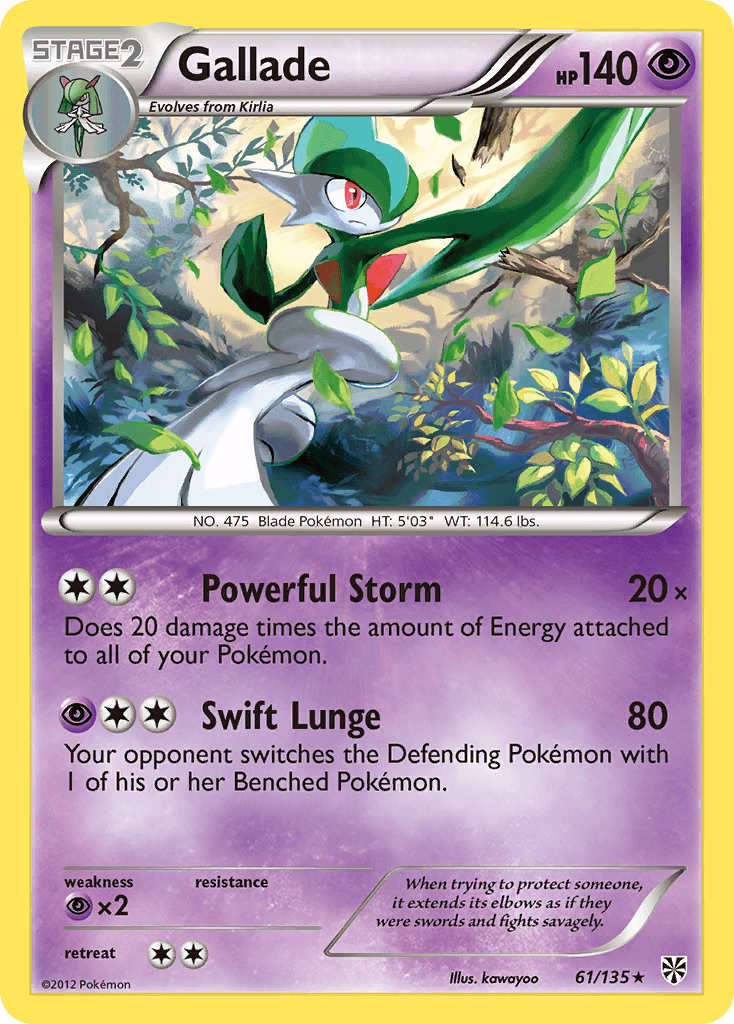 Gallade Pokémon card
