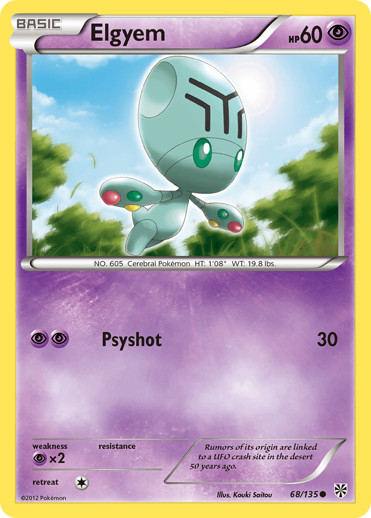 Elgyem Pokémon card