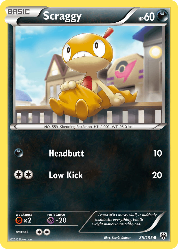 Scraggy Pokémon card