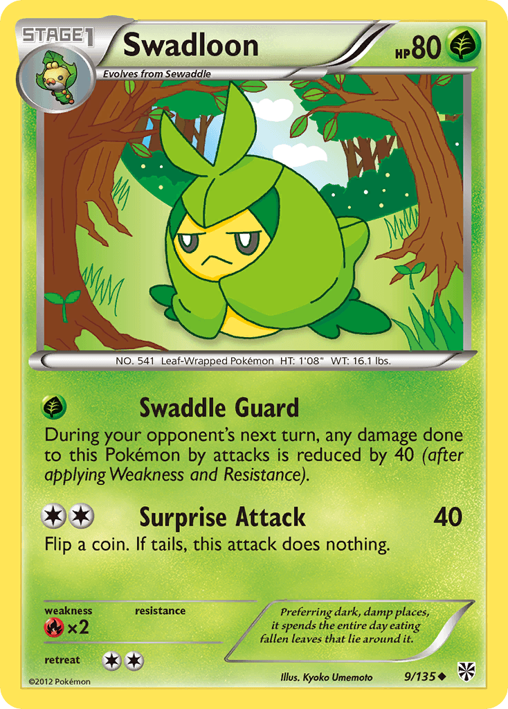 Swadloon Pokémon card